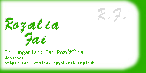 rozalia fai business card